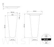 Noga bukowa prosta UNIQ 10 cm z blachą montażową, surowa - 2