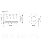 M6 X 18 mm, Mufa wkręcana - 3