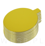 Podkłady pod monoporcje 50 sztuk Ø 10 cm okrągły, dekoracja na urodziny sztywna tektura złote/srebrny - 3