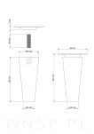 Noga bukowa prosta, stożek 10 cm surowa z blachą montażową - 2