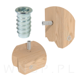 M8 X 24 mm- Mufa wkręcana do drewna - 4