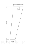 Noga bukowa skośna, stożek 15 cm, orzech - 2