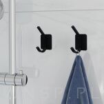 Haczyk podwójny, uchwyt, wieszak stal nierdzewna, mosiądz samoprzylepny - 6