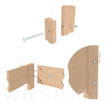 4x złącze do łóżka śruba młoteczkowa połączenie mebli M6/70 - 4