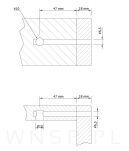 4x złącze do łóżka śruba młoteczkowa połączenie mebli M6/70 - 3