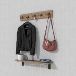 Haczyk 2 ramienny wieszak przykręcany, czarny - 3