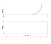 Filc samoprzylepny 15 X 50 mm brąz, opakowanie 24 szt. - 2