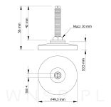 Stopka meblowa regulator M10 X 56 mm do dużych obciążeń - 2