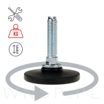 Stopka meblowa regulator M10 X 56 mm do dużych obciążeń - 6