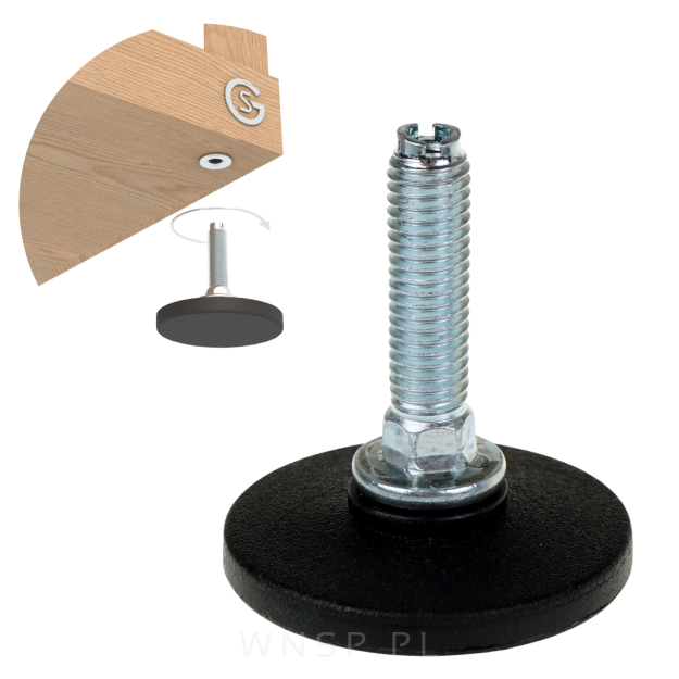 Stopka meblowa regulator M10 X 56 mm do dużych obciążeń