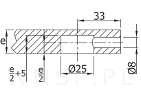 Złącze ECM ø 25 mm, M6 X 33 mm - 2