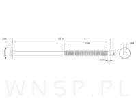 M6 X 120 mm metryczny z wprowadzeniem, SW-4 - 2