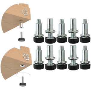 Stopka meblowa 10 sztuk, M6 X 31,5 mm z gniazdem do mebli