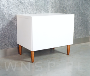 Noga bukowa prosta UNIQ 15 cm z blachą montażową, orzech - 7