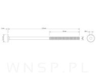 M6 X 130 mm metryczny z łbem walcowym SW 4 - 2