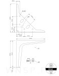 Nogi meblowe czarne typ V 14,8 cm zestaw z wkrętami montażowymi - 2