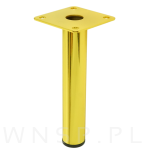 Nogi stalowe okrągłe 14,6 cm, zestaw nóg z wkrętami, złote - 8