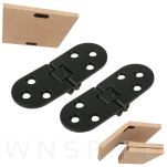 Zawias maszynowy do stołów 6 otworowy, 79 x 30 mm czarny mat - 4
