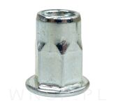 Nitonakrętka M6 x 15 MM, 1/2 sześciokątna z kołnierzem - 6