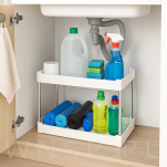 Organizer 2 poziomy do kuchni biały, pod szafkę z metalu i tworzywa - 5