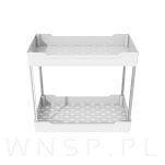 Organizer 2 poziomy do kuchni biały, pod szafkę z metalu i tworzywa - 4