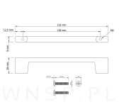 Uchwyt meblowy Wide 128 mm czarny - 2