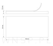 Podkładki filcowe  25 x 50 brąz (168 szt.) - 2