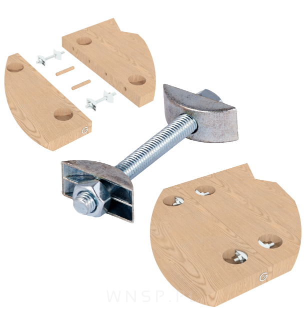 Mocne złącze podwójne M6 do mebli Ø 35 połączenie do blatów 180 stopni