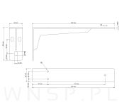 2x Wsporniki wzmocnione, konsola do półki ściennej, wiszącej 25 x 10 cm - 2