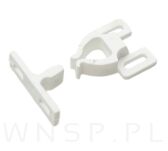 Zatrzask rolkowy do mebli, 2 elementowy, tworzywowy - 10