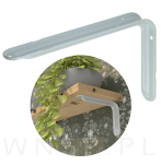 Wspornik do półki ściennej 2 sztuki 260 x 170 mm, biały - 4