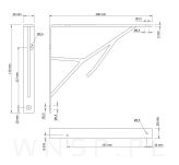 Wspornik do półki ściennej 2 sztuki, TREE 200 x 170 x 20 mm - 2