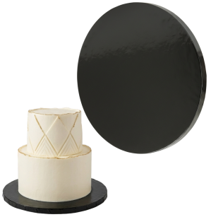 Podkład pod tort Ø 30 cm okrągły, dekoracja na urodziny gruby sztywny czarny