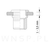 Nitonakrętka M8 x 18 MM, ryflowana z kołnierzem - 5
