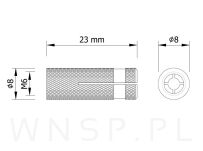 Tuleja mosiężna rozporowa M6 X 25 mm - 2