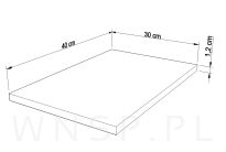 Podkład pod tort 30 x 40 cm prostokątny, dekoracja na urodziny gruby sztywny czarny - 2