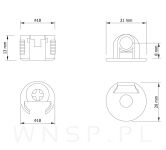 Złącze CS-M do płyty 16 mm, 2 elementy - 2