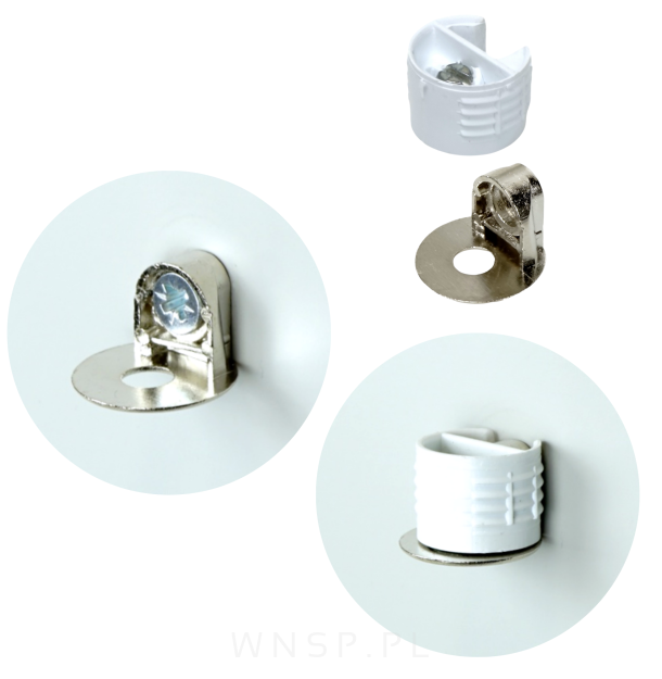 Złącze CS-M do płyty 16 mm, 2 elementy