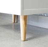 Noga dębowa prosta UNIQ 10 CM z blachą montażową - 5