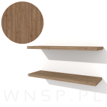 2x Półki do ściany, konsol, wsporników ściennych z płyty w dekorze orzechu, 400 x 150 x 18 mm - 5