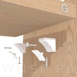 Kątownik pojedynczy 24 X 24 mm tworzywowy ciemny brąz - 12