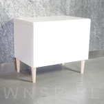 Noga bukowa prosta, stożek 45 cm surowa z blachą montażową - 9