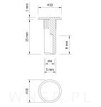 M4 x 15 MM, Nakrętka ericsona, bez nacięcia, ocynk czarny - 3