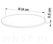 Podkład pod tort 5 sztuk Ø 24 cm okrągły, dekoracja na urodziny gruby sztywny złoty/srebrny - 2