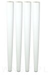 Noga bukowa prosta, stożek 45 cm, biała - 8
