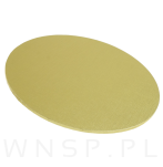 Mocny podkład pod tort Ø 28 cm okrągły MDF, dekoracja na urodziny sztywny jasno złoty - 3