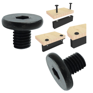 Wkręt metryczny z łbem walcowym M8 x 10 mm, ocynk czarny