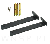 Nowoczesny wspornik do półki meblowej loft T 250 mm - 6