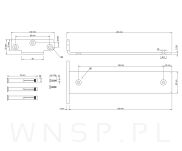 Nowoczesny wspornik do półki meblowej loft T 250 mm - 4