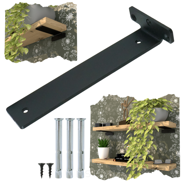 Nowoczesny wspornik do półki meblowej loft T 245 mm